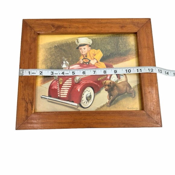 1937 Garton Ford Fire Chief Giclee Framed Print Wall Art by David Lindsley - Picture 7 of 7